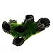 Aquarium Rock Cave Decoration with Green Grass for Fish Shrimp Hiding Aquarium Ornament