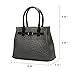 Hynes Victory Ostrich Handbag (Ash Black)