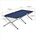 Purenity Folding Military Bed Portable Sport Camping COT with Free Storage Bag (Dark Blue)