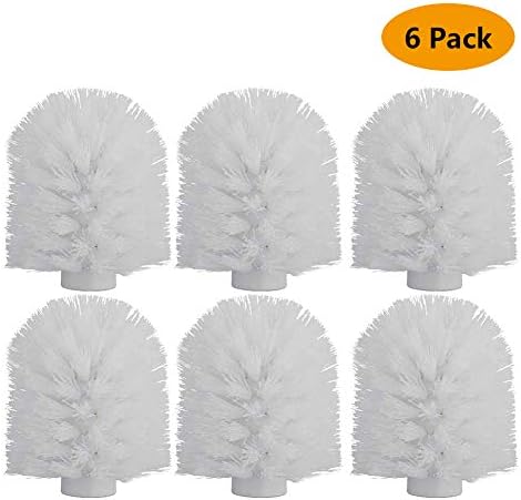 Toilet Brush Replacement Head Toilet Bowl Brush Head Replacement Toilet Bowl Cleaner Brush Spiral Replacement Brush Head Toilet Sturdy Stiff Brush for Bathroom -White