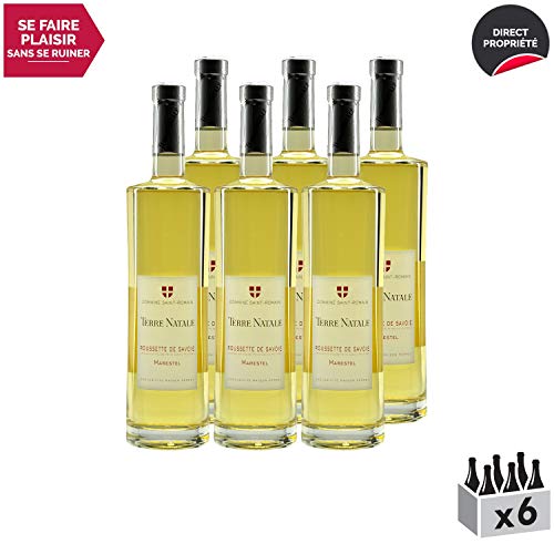 Roussette de Savoie cru Marestel"Terre Natale" Blanc 2017 - Domaine Saint-Romain - Vin AOC Blanc de Savoie - Bugey - Cépage Altesse - Lot de 6x75cl