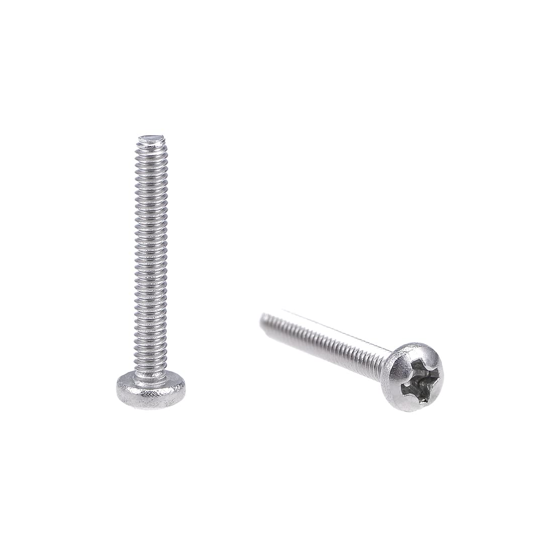 sourcing map M2x14mm Machine Screws Pan Phillips Cross Head Screw 304 Stainless Steel Fasteners Bolts 100Pcs