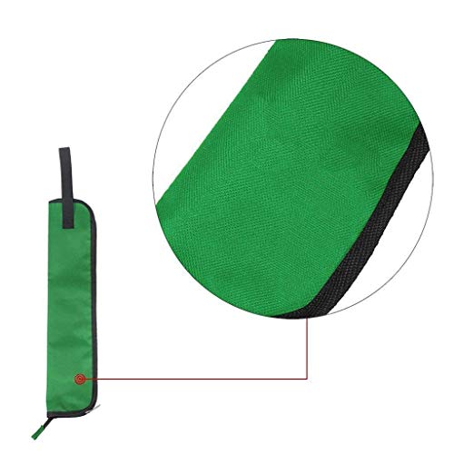 Potelin Drumstick Bag Waterproof Storage Bag Instrument Accessory Case For Drum Sticks Holder (Green)