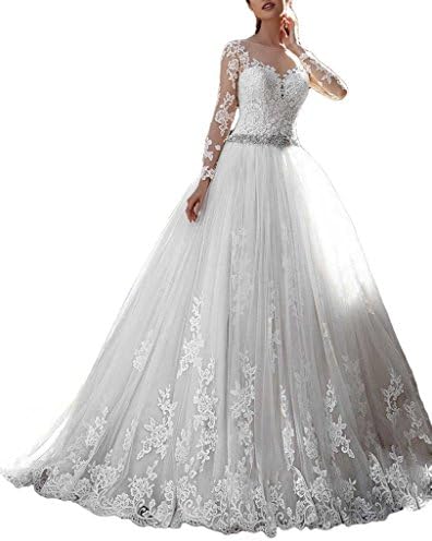 Cardol 2017 Women's Lace Wedding Dresses Bridal Gowns Long Sleeves Ball Gowns