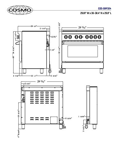 6 Cosmo+GRP304+Convection+Heavy+Duty+Free+Standing