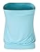 Yesfashion Women Pleated Tube Top Strapless Tunic Shirt Light Blue M