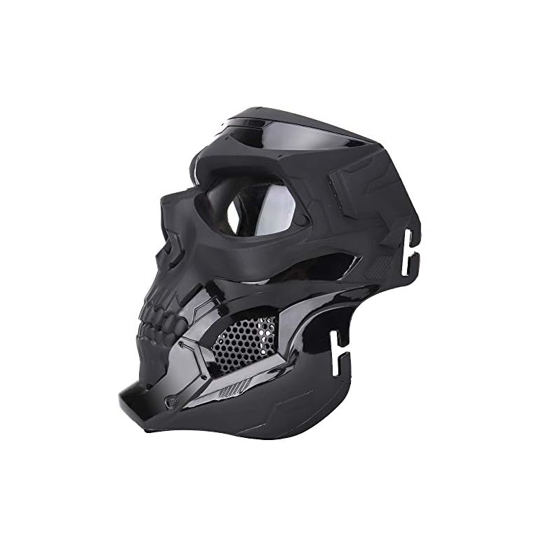 NINAT Airsoft Skull Mask Full Face Tactical Masks with PC Lens Eye
