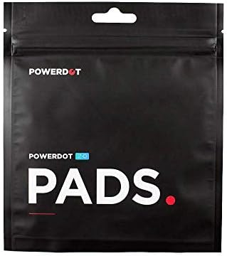 PowerDot 2.0 Replacement Electrode Pads - Black - Magnetic Replacement Electrode Pads - 4 Round Pads & 2 Rectangle Pads - for App Controlled Wireless Electrical Muscle Stimulator