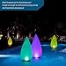 Esuper Solar Floating Pool Lights, 20 inch Inflatable Hangable Wateproof Color Changing Led Night Lamp, Kids DIY Drawing/Stickers Make Unique Decorations for Pool Garden Backyard - 2 Pcs