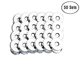 50 Sets 18mm Silver Tone Magnetic Buckle Bag Button Purse Snap Closure Purse Handbag No Tools Required