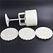 Tifan Circular Moon Cake Mold White Mooncake Mold 3 Stamps DIY Tool 150-185g