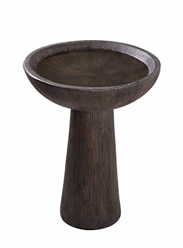 Kenroy Home 51018WDG Woodland Birdbath, 21" H, Wood Grain - Thumbnail 6