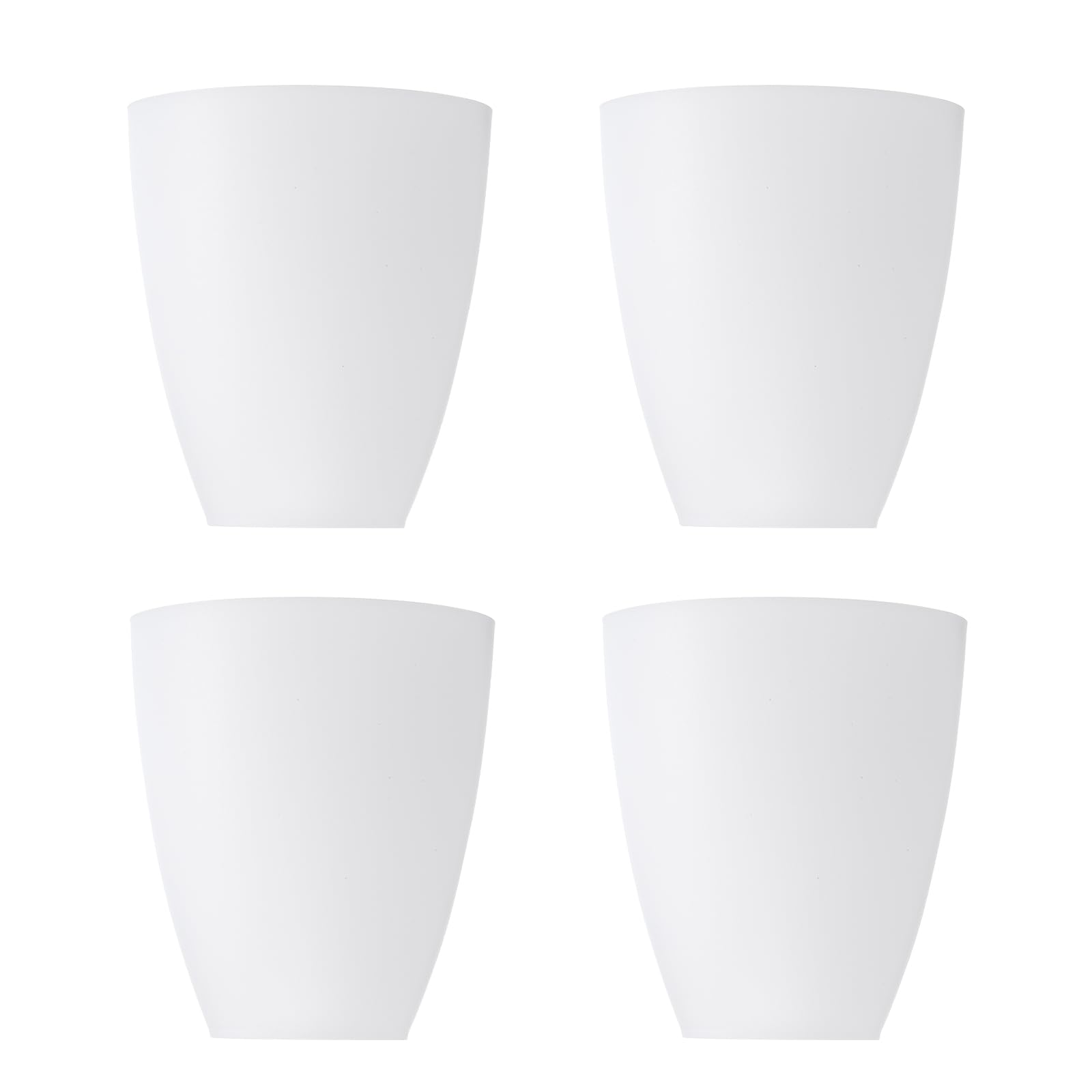 PATIKIL 4.5" High 3.9" Diameter 1.2" Fitter Plastic Lampshade, 4 Pack Plastic Lamp Shade Replacement Bulb Light Cover for LED Floor Lamp Table Lamp White