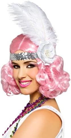 Goddessey Party ICY Pink Flapper Costume Wig, Adult Standard