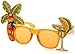 Beistle Palm Tree & Parrot Fanci-Frames Luau Party Supplies, Novelty Glasses, One Size, Orange/Green/Red/Yellow/Blue