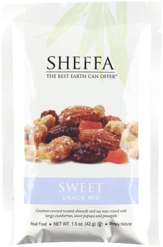 Sheffa Trail Mix, Sweet, 1.5 Oz ( 12 Pack ) Healthy & Tasty Vegan, Kosher, Gluten Free, Non Gmo, Low Sodium. for Busy Working People