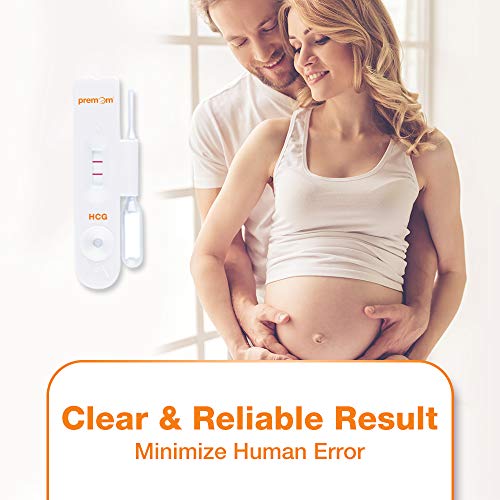 Premom Pregnancy Test Cassette, 25 Pack of Individually-Sealed hCG Urine Tests with Pipettes, Professional-Class Reliability, Powered by Premom Ovulation Predictor App_#PMC-125 (25 Tests)