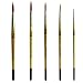 ZEM Brush Golden Synthetic Rounds Brushes Set Sizes 2,4,6,8,10