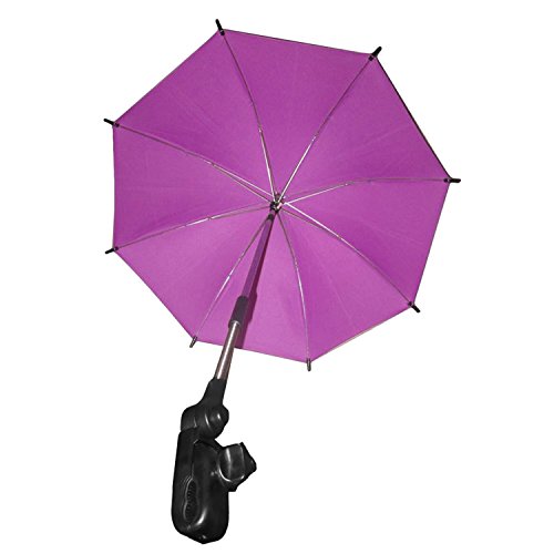 Stroller Umbrella,Migavenn Adjustable Baby Stroller Cover Parasol Shade UV Rain Protection Umbrella Parasol with Swivel Connector for Wheelchair Pushchair Accessories Purple