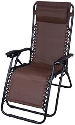 Zero Gravity Chairs,Swizze Beach Patio Pool Yard Lounge Chair, Folding Recliner Breathable Durable Folding Chairs For Outdoor/Beach/Camping/Outsunny Lounges (Brown)