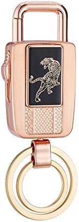 Electronic Lighter Car Keychain Design With LED Light USB Rechargeable Windproof Cigarette Lighter Gift Box Packaging (6)