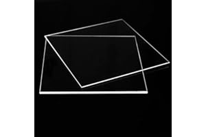 2pcs 150 * 150 * 1mm Clear Silica Quartz Plate Transparent Fused Quartz Glass Sheet