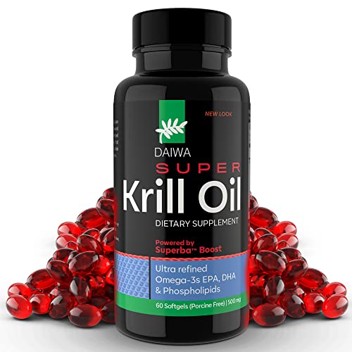 Daiwa Super Krill Oil 1000mg Softgels with Superba Boost EPA DHA