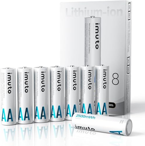 imuto Pilas AA 8 unidades de litio recargables 1,5 V (2500-IMU4AA)