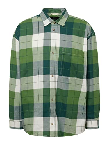 Mavi Check Shirt Camisa, Verde, XL para Hombre
