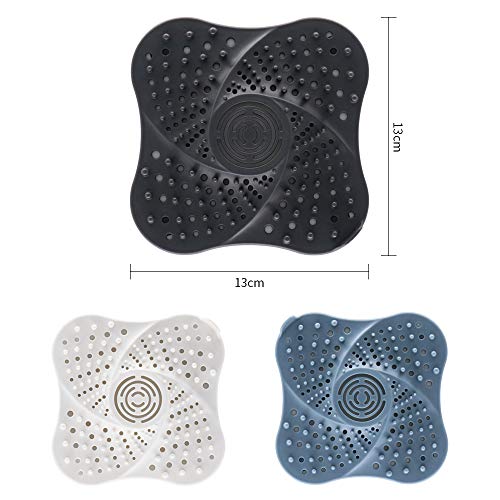 Drain Hair Catcher, NOTSEK Shower Drain Hair Catcher Bathtub Kitchen Sink Stopper Shower Drain Hair Trap Hair Drain Catcher (BLACK)