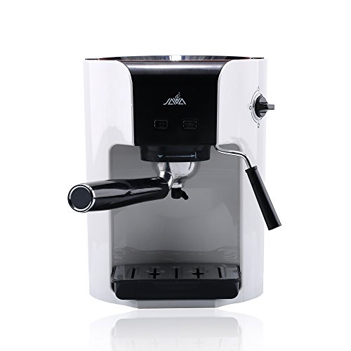 Click Here to See More Images Java WSD18-050 Semi Auto ESPRESSO Coffee Maker With Milk Frother Coffee Pod Coffee Power Hard Capsule Drip Coffee Machine,White