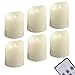 LED Tealights Candles Remote Control Timer Tea Lights - Flameless Flickering Votive Candles- Include Battery Operated 200+ Hours - Outdoor Wedding Decorations Unscented Amber Yellow Flame 6 PCS