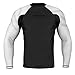 Sanabul Essential Long Sleeve Compression Training Rash Guard for MMA BJJ Wrestling Grappling and No Gi Jiu Jitsu Rashguard - White, Small