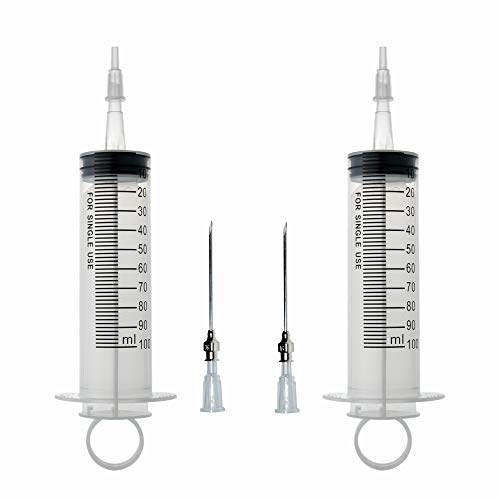 2Pcs100ml Syringe, 100cc Syringes, Kitchen Syringe Glue Syringe