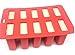Astra Gourmet 10-Cavity Slicone Frozen Ice Pop Maker with 50 Wooden Sticks for Toddlers, Kids and Adults - BPA Free(Red)