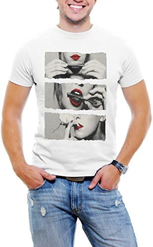 Lick It, Roll It, Smoke It Men T-Shirt Soft Cotton Short Sleeve Tee [White]