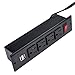 ETL Listed Desktop Furniture Recessed Professional Power Grommet Data Hub Outlets, 4-Socket Dual USB Port&10 FT Power Cord (4 outlets Dual USB)