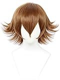 Linfairy Unisex Short Straight Cosplay Wig Halloween Costume Full Wig for Women