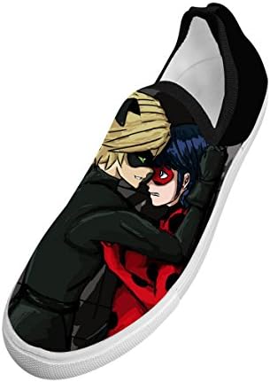 The_Miraculous_Ladybug Pattern Customized Printing Men's Flyknit Lightweight Breathable Outdoor Shoes 8 D(M) US White