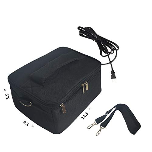 Portable Oven Personal Food Warmer for Prepared Meals Lunch Warmer Reheating at work For Office Working, Truckers,Outdoors Travel, Camping 110V (black)