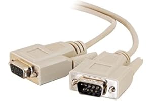 C2G 09452 DB9 M/F Serial RS232 Extension Cable, Beige (25 Feet, 7.62 Meters)