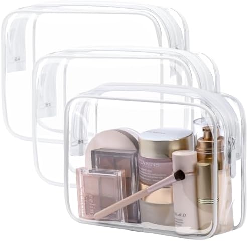 PACKISM Clear Toiletry Bag, Pack TSA Approved Toiletry Bag Quart