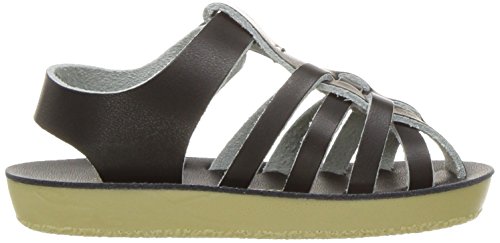 Salt Water Sandals by Hoy Shoe Baby Sun-San Sailor Flat Sandal, Black, 6 M US Toddler