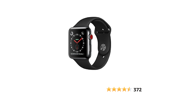 Amazon.com: Apple Watch Nike Serie 3 (GPS + Celular), Correa deportiva  negra., 42 mm, Caja de acero inoxidable negra espacial. : Celulares y  Accesorios