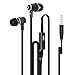 Dastone 3.5mm Noise Isolating Bass in-Ear Stereo Earphones Earbuds Headset,Headphones with Remote Control & Microphone for Smartphones Tablets Laptops Earphone Andriod iOS (Black)