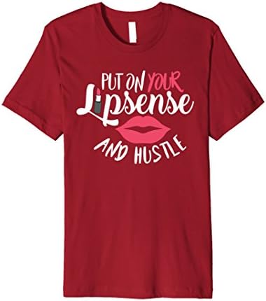 Mens Lipstick Shirt Put On Your Lipsense Make Up Gift T Shirt 2XL Cranberry