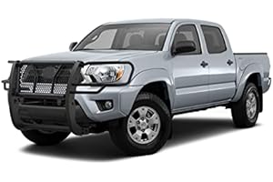 BLACK HORSE OFF ROAD Black Horse RUGGED Heavy Duty Grille Brush Bumper Guard Modular Black Compatible with 2005-2015 Toyota Tacoma-RU-TOTA05-B