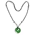 Antiquity Sian Art Natural Jade Rope Extension Pendant Necklace Lucky Protection Birthstones Amulet Jewelry Woman Girl Gift(light Green)