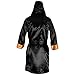 Cleto Reyes Satin Boxing Robe with Hood - Black/Gold