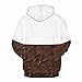 NEWCOSPLAY Printed Hoodie Unisex 3D Printed Patterns Casual Hoodies Sweatshirts Pullover (S/M, Nutella)